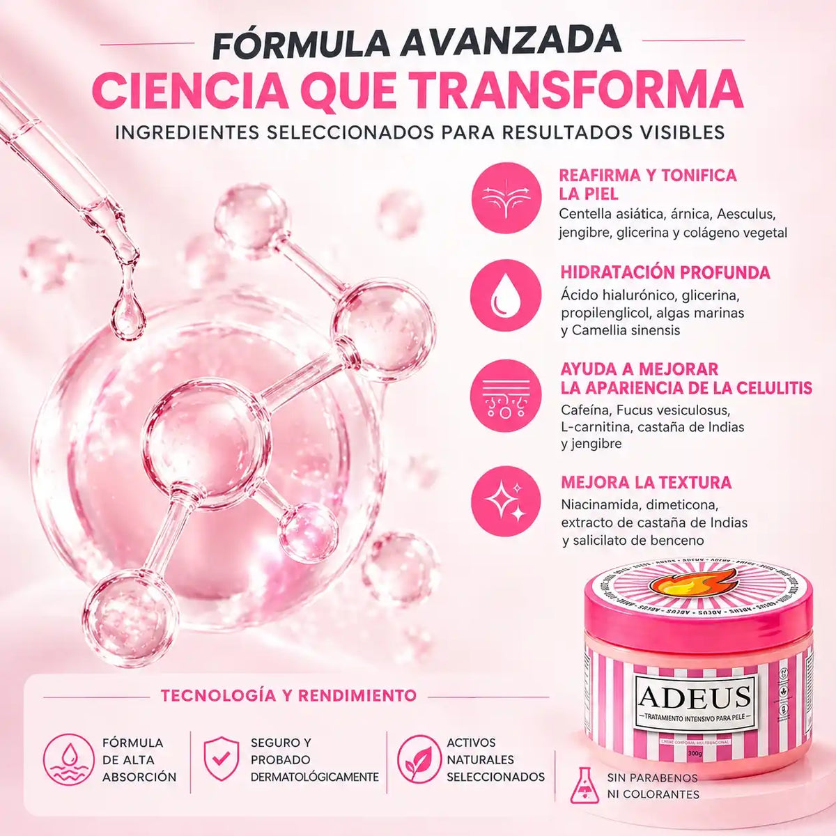 Crema Adeus - Tratamiento Intensivo Antiestrías