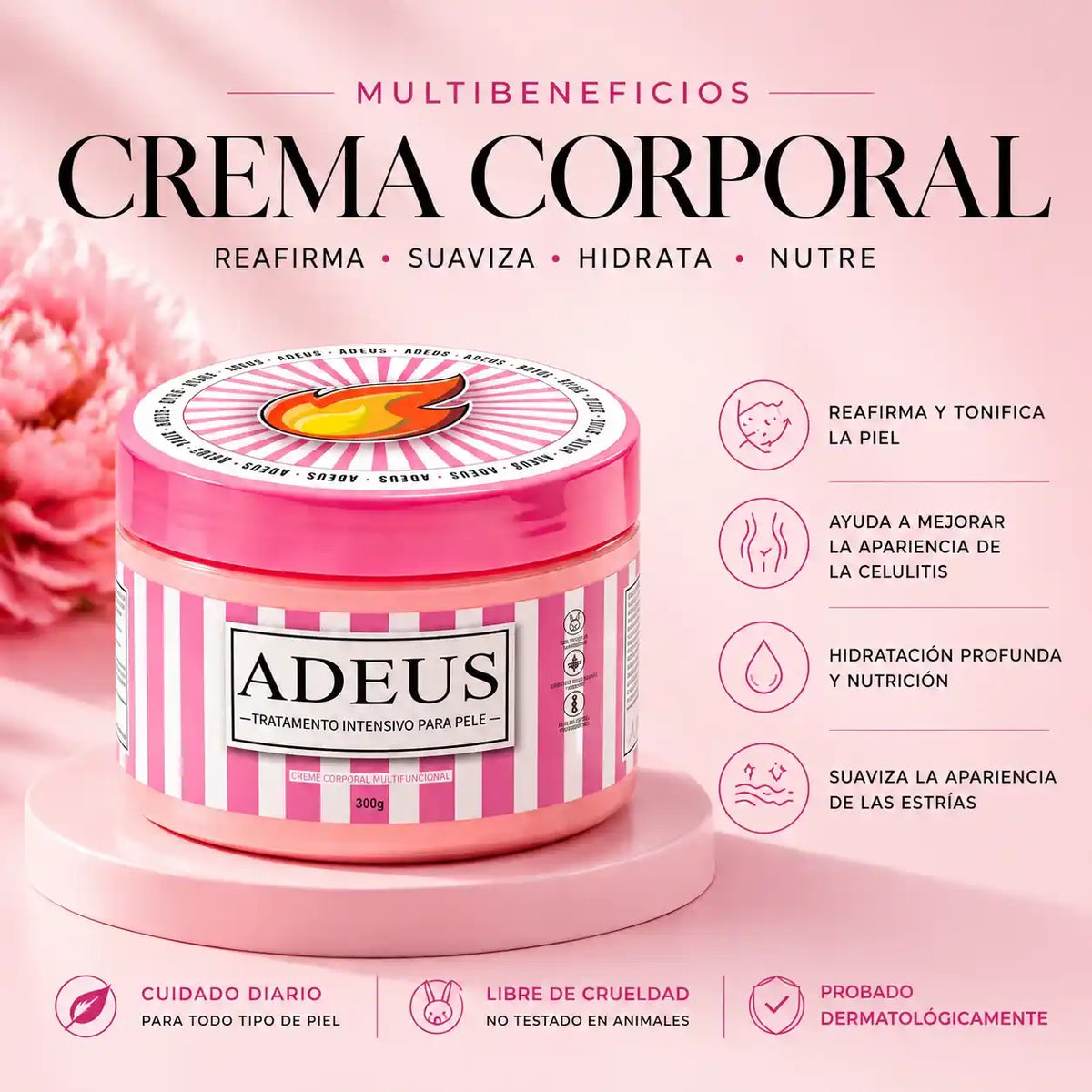 Crema Adeus - Tratamiento Intensivo Antiestrías