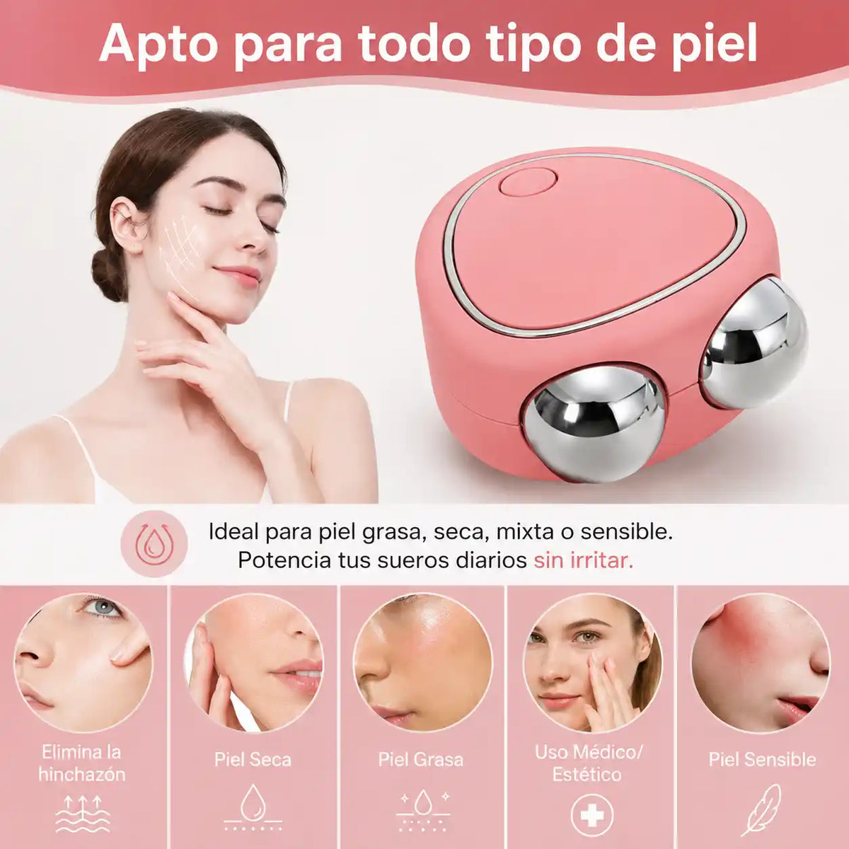 SkinCare Pro™ - Tonificador Facial Microcorriente