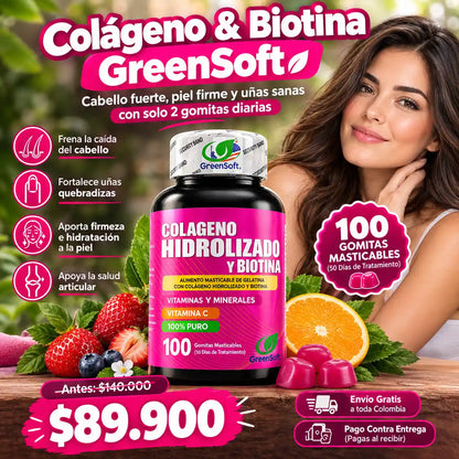 Colágeno Hidrolizado + Biotina + Vitamica C VitaGlow™