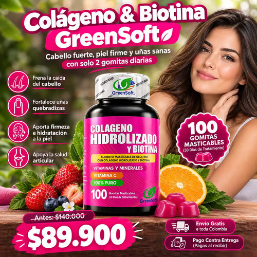 Colágeno Hidrolizado + Biotina + Vitamica C VitaGlow™