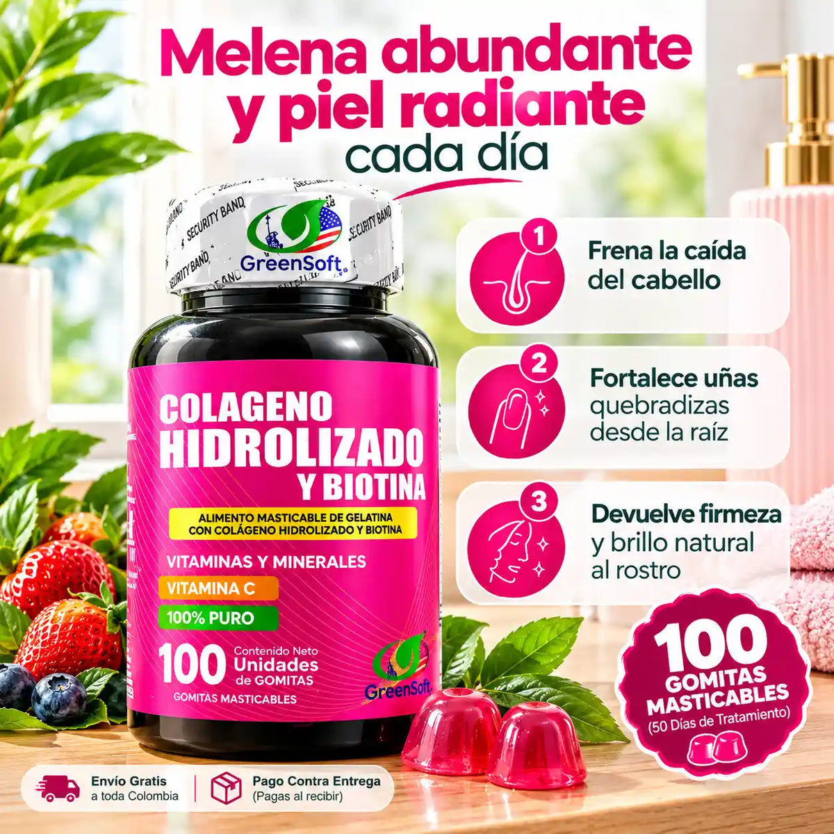 Colágeno Hidrolizado + Biotina + Vitamica C VitaGlow™