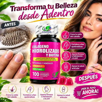 Colágeno Hidrolizado + Biotina + Vitamica C VitaGlow™