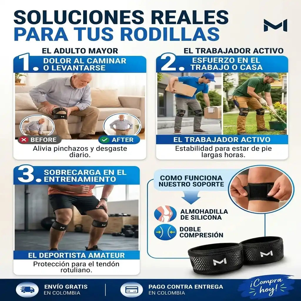 Soporte de Rótula Ajustable Para Rodilla (Set x 2 Unidades)