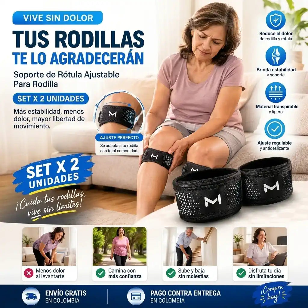 Soporte de Rótula Ajustable Para Rodilla (Set x 2 Unidades)